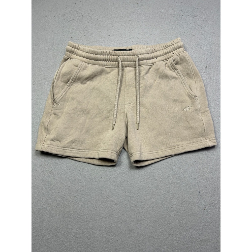 Hollister Sweat Shorts Cotton Blend Tan Beige Small Mens